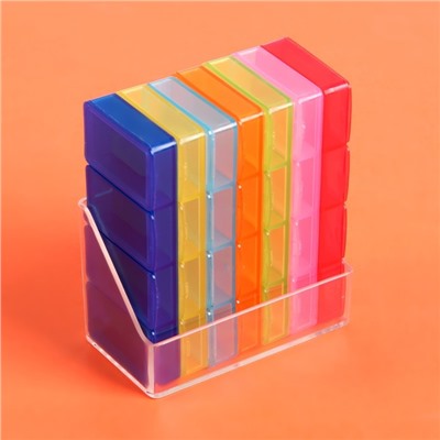 Таблетница-органайзер «Неделька», 7 контейнеров по 4 секции, разноцветная