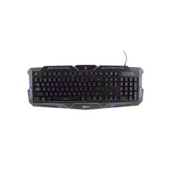 Клавиатура Gembird KB-G11L, игровая, проводная, мембранная, подсветка, USB, черная