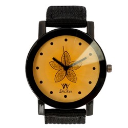 Часы наручные женские "Лотос", циферблат d=3.3 см, черные