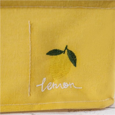 Корзина для хранения с ручками «Лимон», 6 ячеек, 30×20×12 см, цвет жёлтый