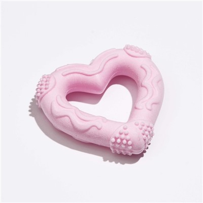 Игрушка плавающая для собак "Волны сердца" Пижон Premium, вспененный TPR, 6,7 см, розовая