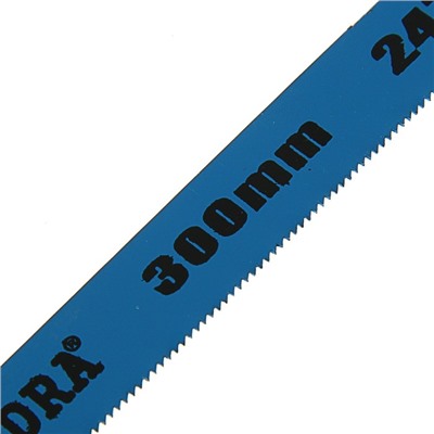 Полотна для ножовки по металлу ТУНДРА, 24 TPI, биметалл, закалённый зуб, 300 мм, 6 шт