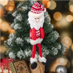 Мягкая игрушка "Дед мороз в свитере" 8*29 см красный