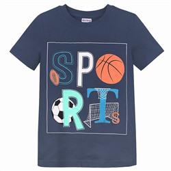 Футболка Shishco Sportsman цвета джинс для мальчика