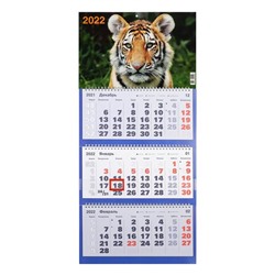 Календарь квартальный, трио "Символ года - 60" 2022 год, 31 х 69 см