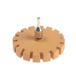 Круг шлифовальный резиновый ТУНДРА, TURBO, для очистки от клея, ценников, скотча, 16 х 6 мм