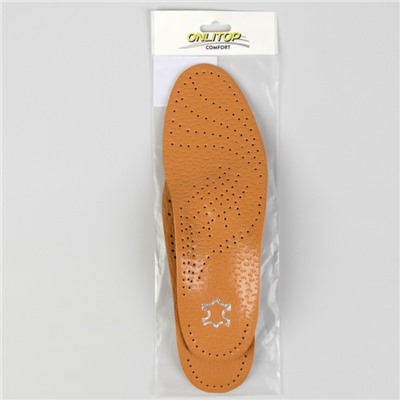 Стельки для обуви, амортизирующие, 35-36 р-р, пара, цвет коричневый
