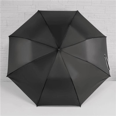 Зонт полуавтоматический «Однотонный», 3 сложения, 8 спиц, R = 62 см, цвет МИКС