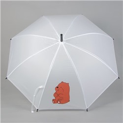 Зонт детский «Мишка-задира», белый, r= 52 см