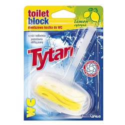 TYTAN. Двухфазный туалетный ароматизатор лимонный (корзинка), 40г
