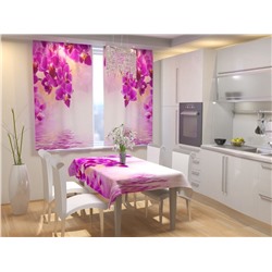 Фотошторы для кухни Розовые орхидеи 2