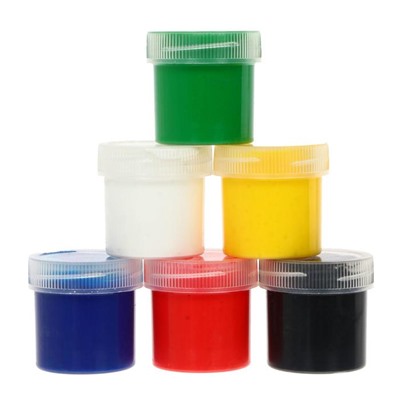 Краски пальчиковые, набор 6 цветов х 40 мл, «Спектр», 240 мл, с ромашкой, ARTEVIVA (от 3-х лет)