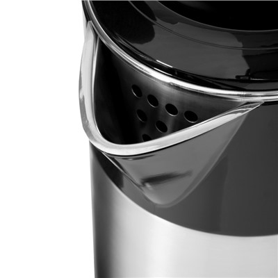 Чайник электрический Centek CT-0021, пластик, колба металл, 2.2 л, 1750-2100 Вт, черный