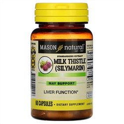 Mason Natural, Standardized Extract Milk Thistle (Silymarin), 60 Capsules