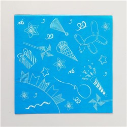 Салфетки бумажные «Неон» Party, цвет голубой, 33 см