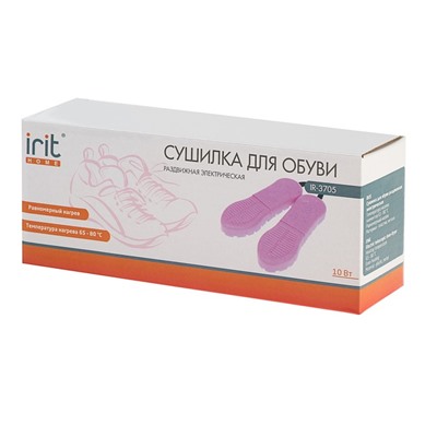 Сушилка для обуви Irit IR-3705, 10 Вт, 17 см, индикатор, розовая