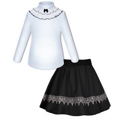 школьный комплект для девочки ( блузка и юбка) 7879-82393