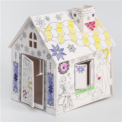 Дом-раскраска 3 в 1 «Холодное сердце», набор для творчества, 16 × 18 × 22 см