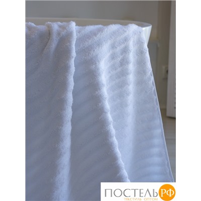 Набор махровых полотенец 50х90 см-2шт Eleganta Wave 450 г/м2, 1001 белый