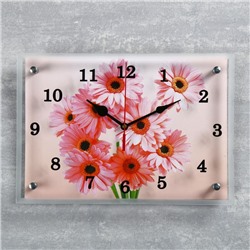 Часы настенные, серия: Цветы, "Ромашки", 25х35  см, микс