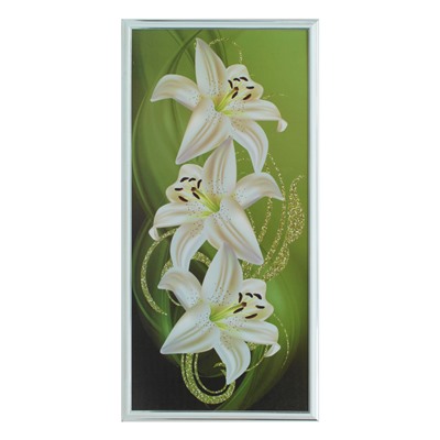 Картина "Белые лилии" 36*73 см
