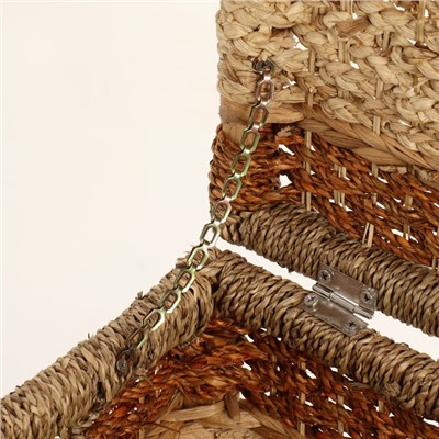 Корзина плетеная, 40х30х50 см, водоросли, кукурузный лист