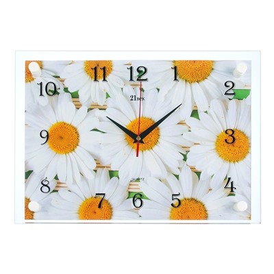Часы настенные, серия: Цветы, "Ромашки", 25х35  см, микс