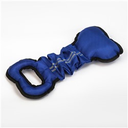 Игрушка мягкая для собак "Фитнес-кость" растягивающаяся, 32 х 16 см, синяя
