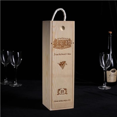 Ящик для хранения вина «Белладжо», 41×10 см, на 1 бутылку