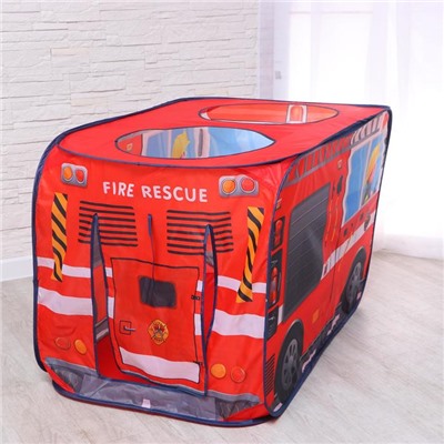 Детская игровая палатка «Пожарная машина» 73×73×114 см