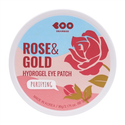 DEARBOO. Гидрогелевые патчи с экстрактами розы и частицами золота ROSE & GOLD HYDROGEL 90г/60шт.