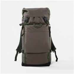 Рюкзак туристический, 50 л, отдел на стяжке шнурком, 3 наружных кармана, цвет хаки