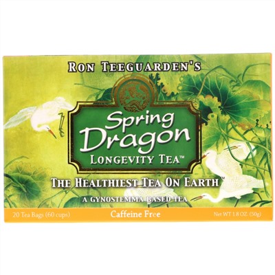Dragon Herbs, Spring Dragon Longevity Tea, без кофеина, 20 чайных пакетиков, 1,8 унции (50 г)