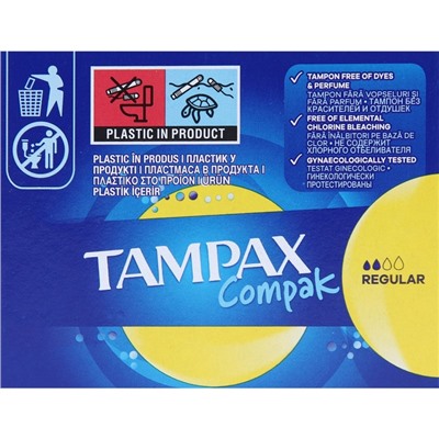 Тампоны Tampax с аппликатором, Compak Regular Duo, 16 шт.