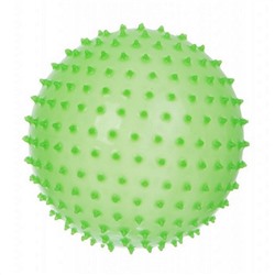 АЛЬПИНА пласт  Мяч ёжик d85мм зеленый люминесцентный в/п