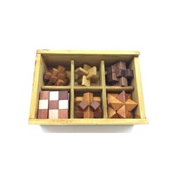 Набор деревянных головоломок wooden box 6