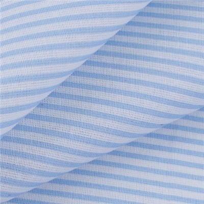 Ткань на отрез бязь плательная 150 см 8084 Полоса цвет голубой