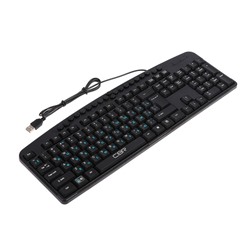 Клавиатура CBR KB 340GМ, проводная, мембранная, 103 + 21 дополнительных клавиш, USB, черная