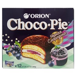 Прослоенное глазированное пирожное с черной смородиной Choco Pie Orion, Корея, 360 г Акция