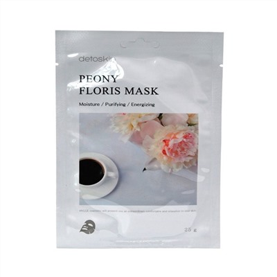 DETOSKIN. Тканевая маска цветочная с экстрактом пиона, PEONY FLORIS MASK, 30 г