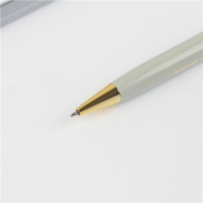Ручка в подарочном футляре «Лучшему учителю», металл, синяя паста