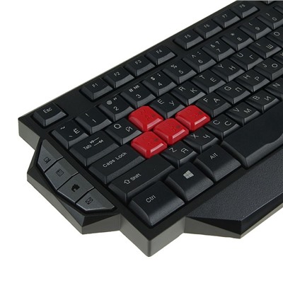 Клавиатура Smartbuy RUSH 201, игровая, проводная, мембранная, влагоустойчивая, USB, черная