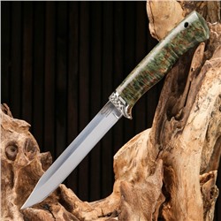 Нож охотничий "Щука" сталь - 95х18, рукоять - стабилизированная карельская береза
