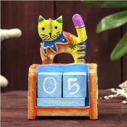 Деревянный календарь "Котёнок"7х4х10 см  МИКС (2языка)
