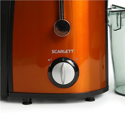 Соковыжималка Scarlett SC - JE50S42, 1000 Вт, 1 л, 2 скорости, оранжевая