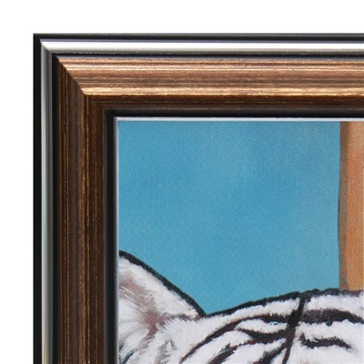 Картина "Белый тигр" 20х25 (28*23) см