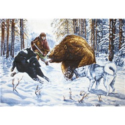Охота на медведя - гобеленовый купон