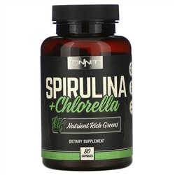 Onnit, Spirulina + Chlorella, 80 Capsules