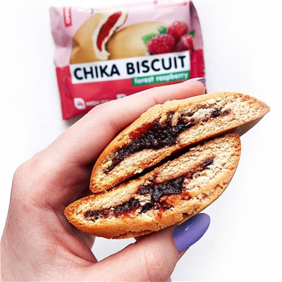 Печенье бисквитное лесная малина Chika Biscuit Forest Raspberry Chikalab 50 гр.