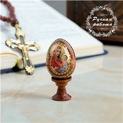 Яйцо сувенирное "Богоматерь Иверская", на подставке